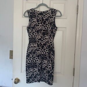 Mid length dress Cheetah print.